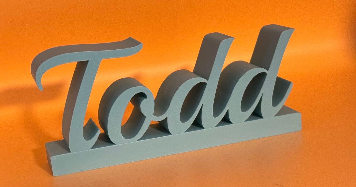 Custom 3D Printed Name Plate – Personalized Desk Decor
