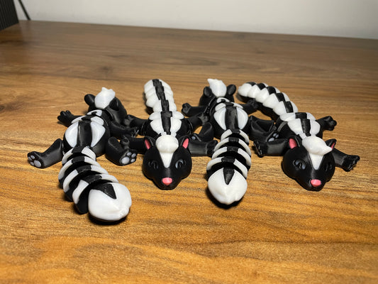 Adorable Skunk with Trash Can