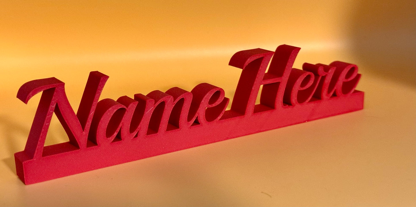 Custom 3D Printed Name Plate – Personalized Desk Decor