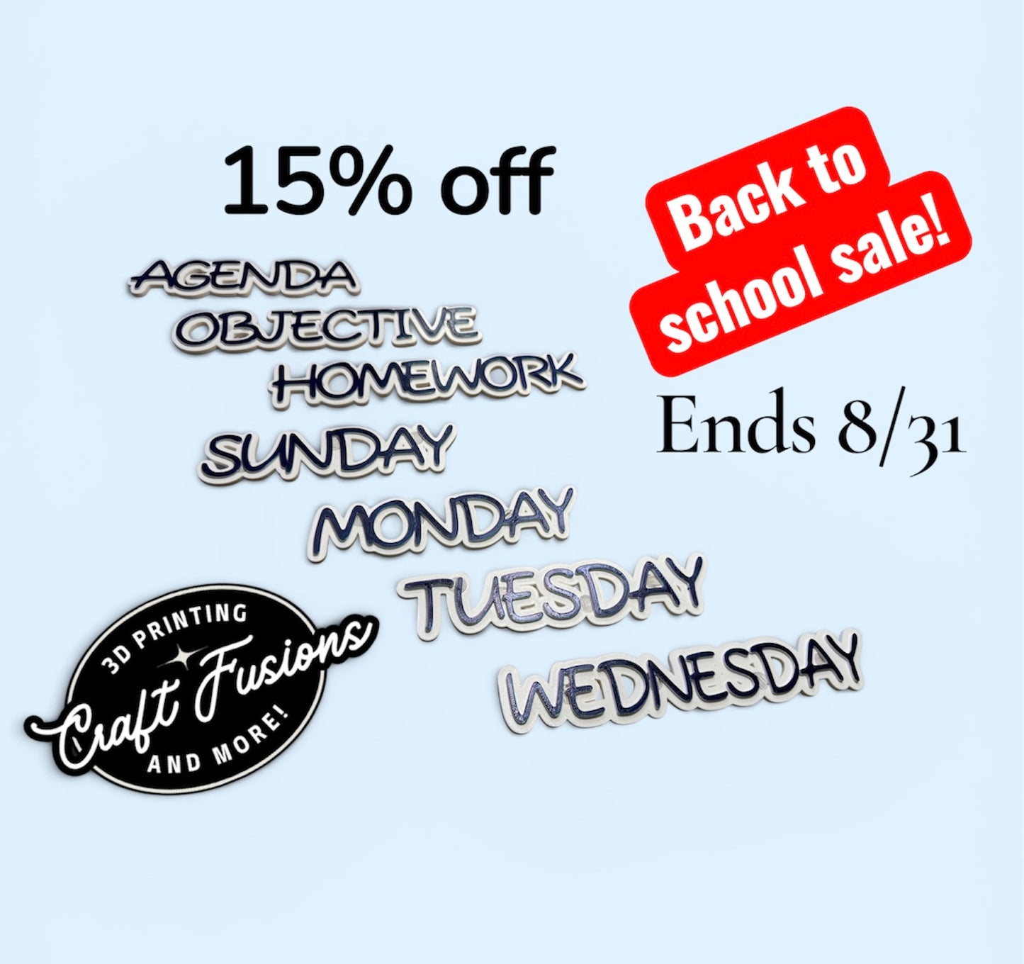 Back‑to‑School Magnetic Word Signs – Perfect for Classrooms & Homeschool Spaces