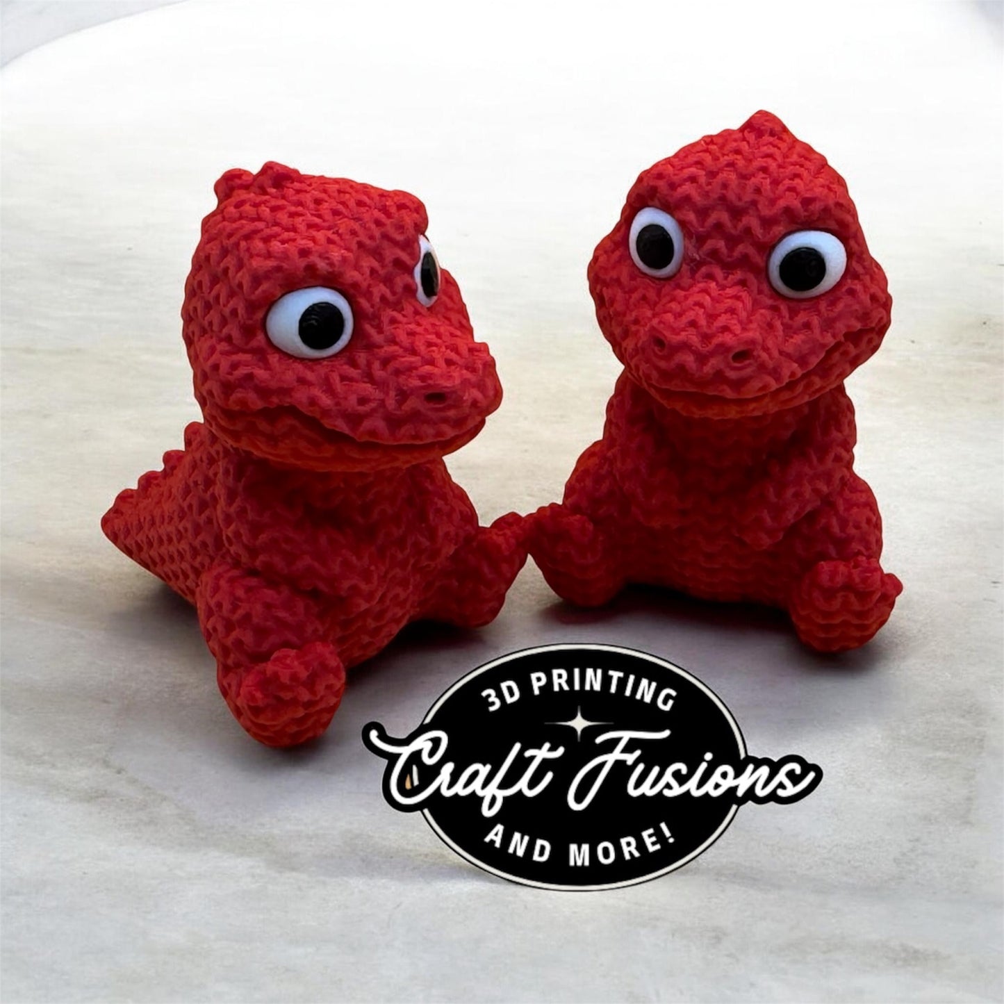 Chompy the Dino – Knitted‑Look 3D Printed Toy