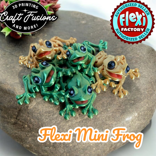 Flexi Frog 3D printed articulated frog fidget.